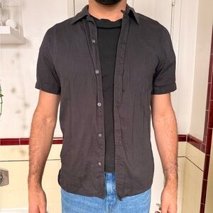 John Varvatos • Black Button Down Shirt